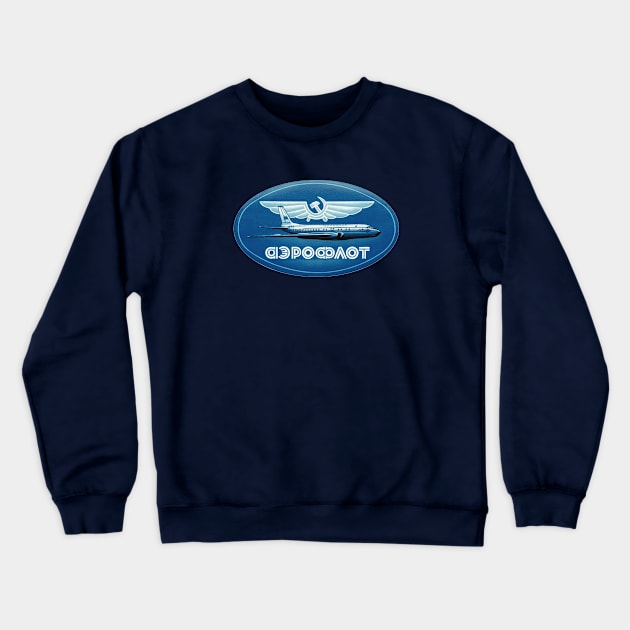 Russian airline Crewneck Sweatshirt by Midcenturydave